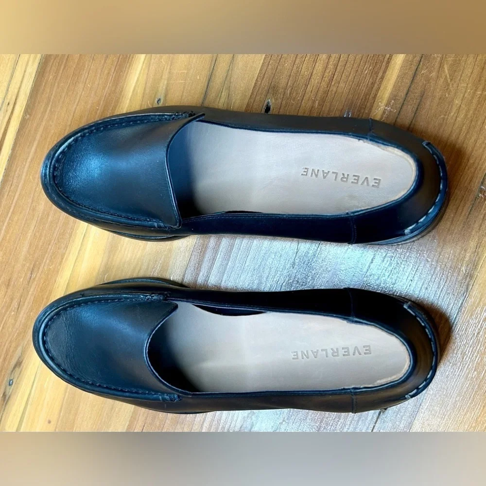 NIB Everlane The Modern Loafer in Black, Genuine Leather, Tapered Toe, Size 5 - Picture 9 of 16